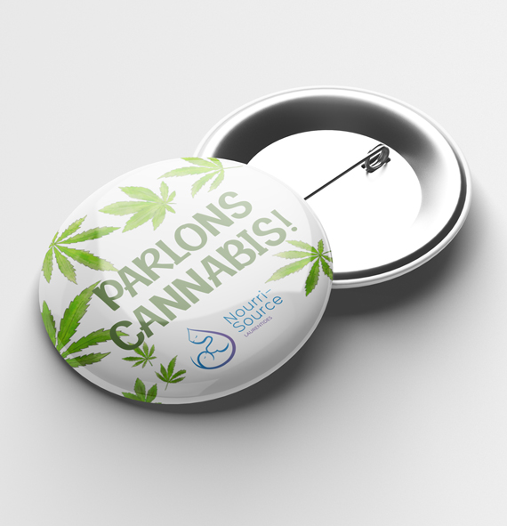 Macaron du projet Parlons Cannabis